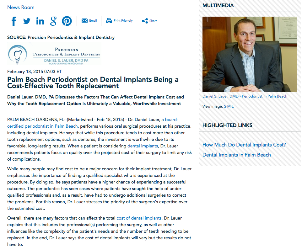 board certified periodontist in palm beach,dental implants,cost of dental implants,dr lauer